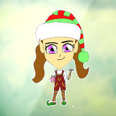 Chibi elf fensteraufkleber (Blatt 3)