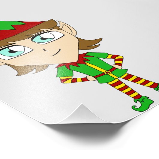 Chibi elf fotodruck (Ecke)