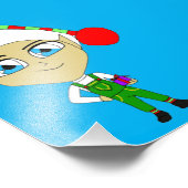 Chibi elf fotodruck (Ecke)