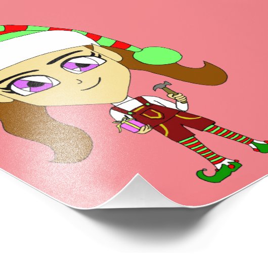 Chibi elf fotodruck (Ecke)