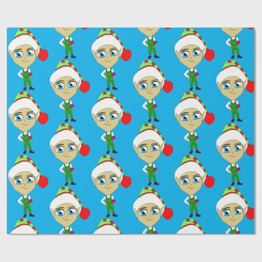 Chibi elf geschenkpapier (Flach)