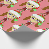 Chibi elf geschenkpapier (Ecke)