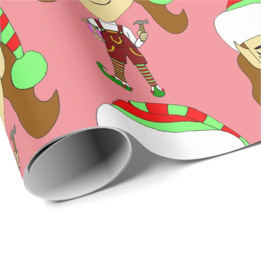 Chibi elf geschenkpapier (Rolleneckpunkt)
