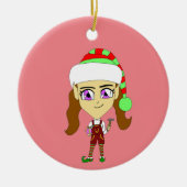 Chibi elf keramik ornament (Vorne)