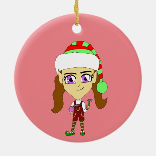 Chibi elf keramik ornament (Hinten)