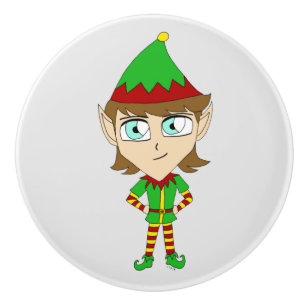 Chibi elf keramikknauf