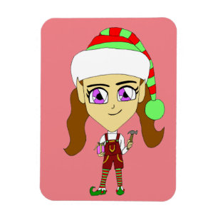 Chibi elf magnet