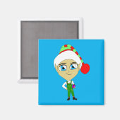 Chibi elf magnet (Vorderseite/Rückseite)