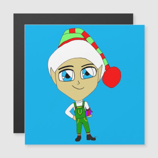 Chibi elf magnetkarte (Vorne/Hinten)