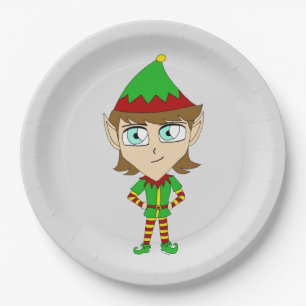 Chibi elf pappteller