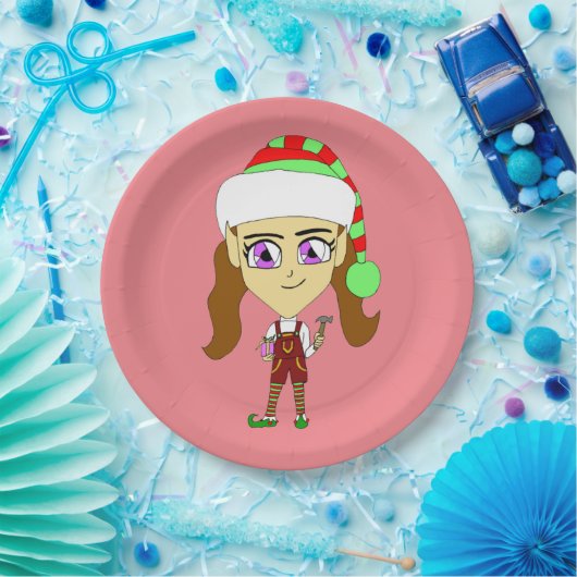 Chibi elf pappteller (Party)