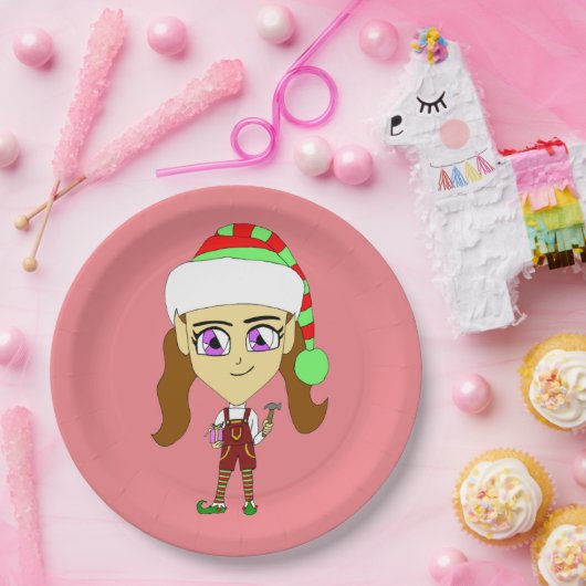 Chibi elf pappteller (Party)