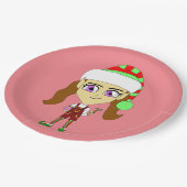 Chibi elf pappteller (Schrägansicht)