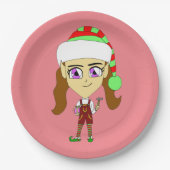 Chibi elf pappteller (Vorderseite)