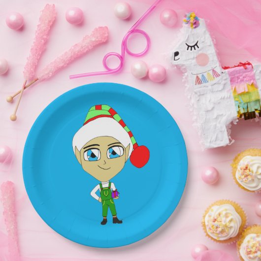 Chibi elf pappteller (Party)