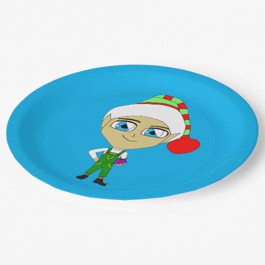 Chibi elf pappteller (Schrägansicht)