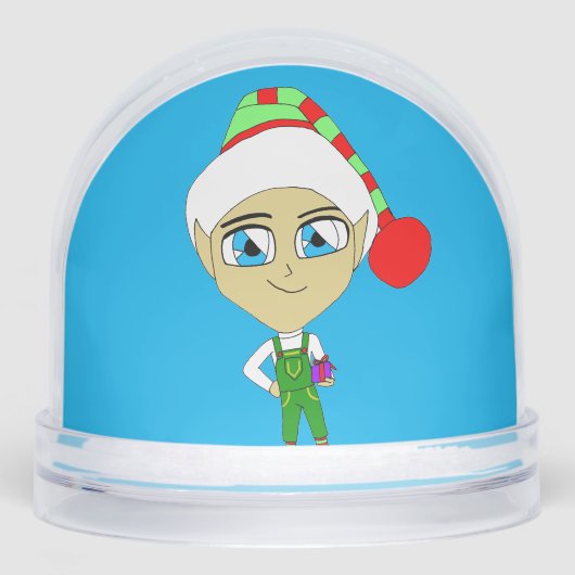 Chibi elf schneekugeln (Vorderseite)