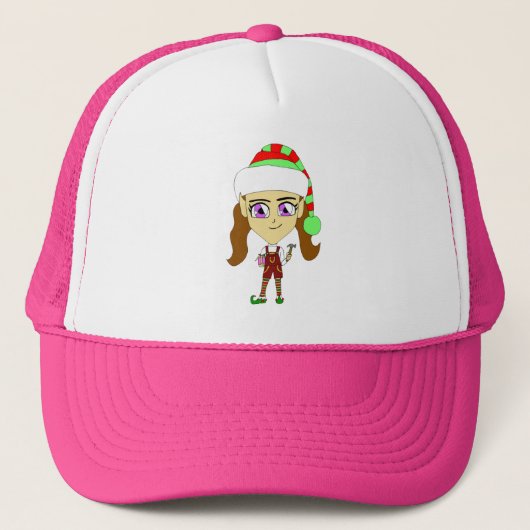 Chibi-Elfe Truckerkappe (Vorderseite)