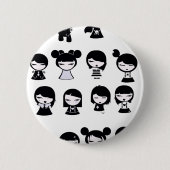 Chibi Emo Goth Button (Vorderseite)