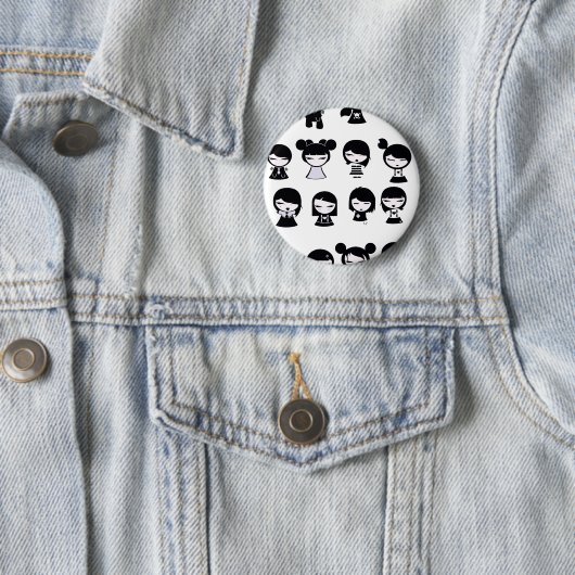 Chibi Emo Goth Button (Beispiel)