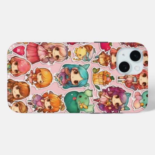 Chibi Fairytale Magic Whimsical Art Case-Mate iPhone Hülle (Rückseite (Horizontal))