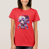 Chibi Fantasy Christmas Elf T-Shirt (Vorderseite)