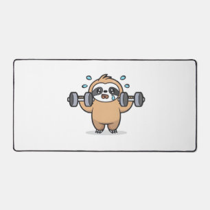 Chibi Faultier Gym Fail � Cute Kawaii Lustige Work Schreibtischunterlage