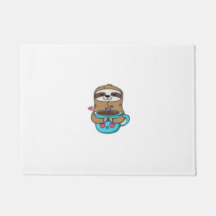 Chibi Faultier Kaffee Liebhaber � Cute Kawaii Faul Fußmatte