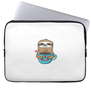 Chibi Faultier Kaffee Liebhaber � Cute Kawaii Faul Laptopschutzhülle
