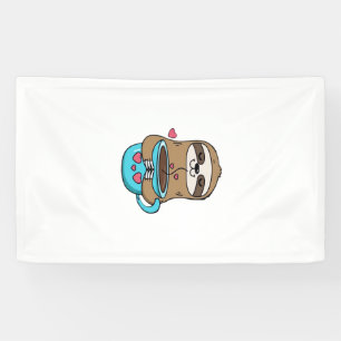 Chibi Faultier Kaffeeliebhaber � Cute Kawaii Fault Banner