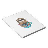 Chibi Faultier Kaffeeliebhaber � Cute Kawaii Fault Notizblock (angewinkelt)