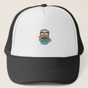 Chibi Faultier Kaffeeliebhaber � Cute Kawaii Fault Truckerkappe