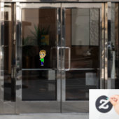 Chibi Fensteraufkleber (Büro Tür)
