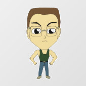 Chibi Fensteraufkleber (Blatt)