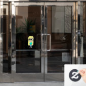 Chibi Fensteraufkleber (Büro Tür)