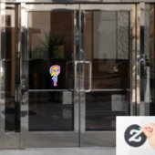 Chibi Fensteraufkleber (Büro Tür)