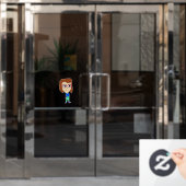 Chibi Fensteraufkleber (Büro Tür)