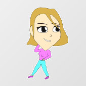Chibi Fensteraufkleber (Blatt)