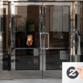Chibi Fensteraufkleber (Büro Tür)