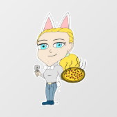 Chibi Fensteraufkleber (Blatt)