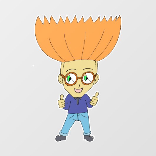 Chibi Fensteraufkleber (Blatt)