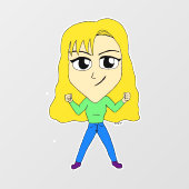 Chibi Fensteraufkleber (Blatt)