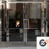 Chibi Fensteraufkleber (Büro Tür)