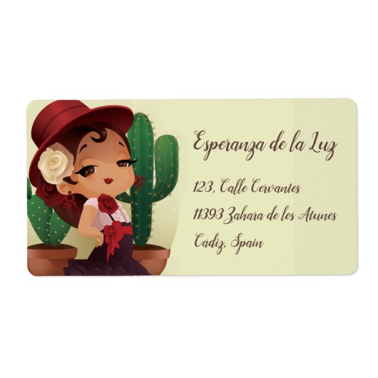 Chibi flamenco in spanischer Sprache (Vorne)