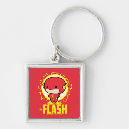 Chibi Flash mit Elektrizität Schlüsselanhänger (Vorne)