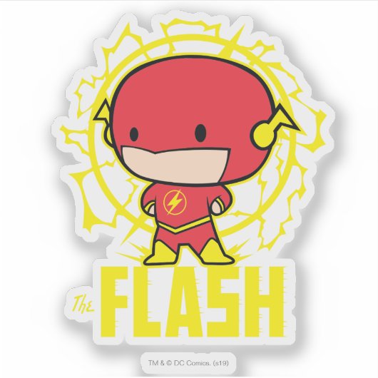 Chibi Flash mit Strom Aufkleber (Vorderseite)
