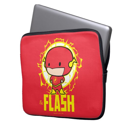 Chibi Flash mit Strom Laptopschutzhülle (Vorderseite Links)