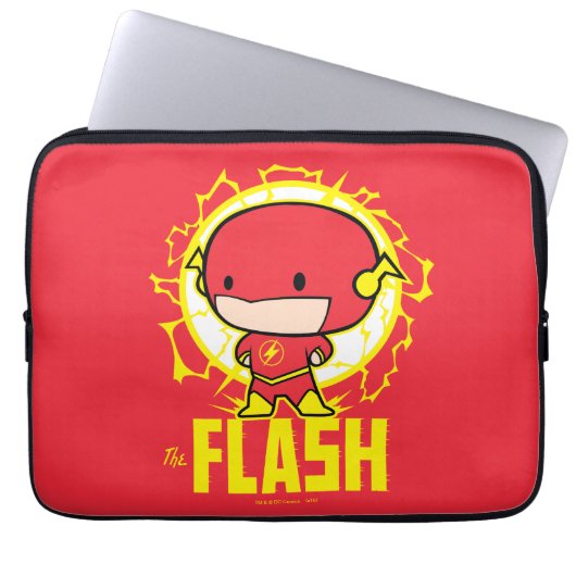 Chibi Flash mit Strom Laptopschutzhülle (Vorderseite)