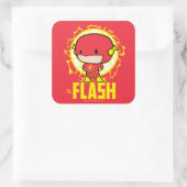 Chibi Flash mit Strom Quadratischer Aufkleber (Tasche)