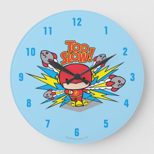 Chibi Flash Outdoor Rockets Große Wanduhr (Vorderseite)